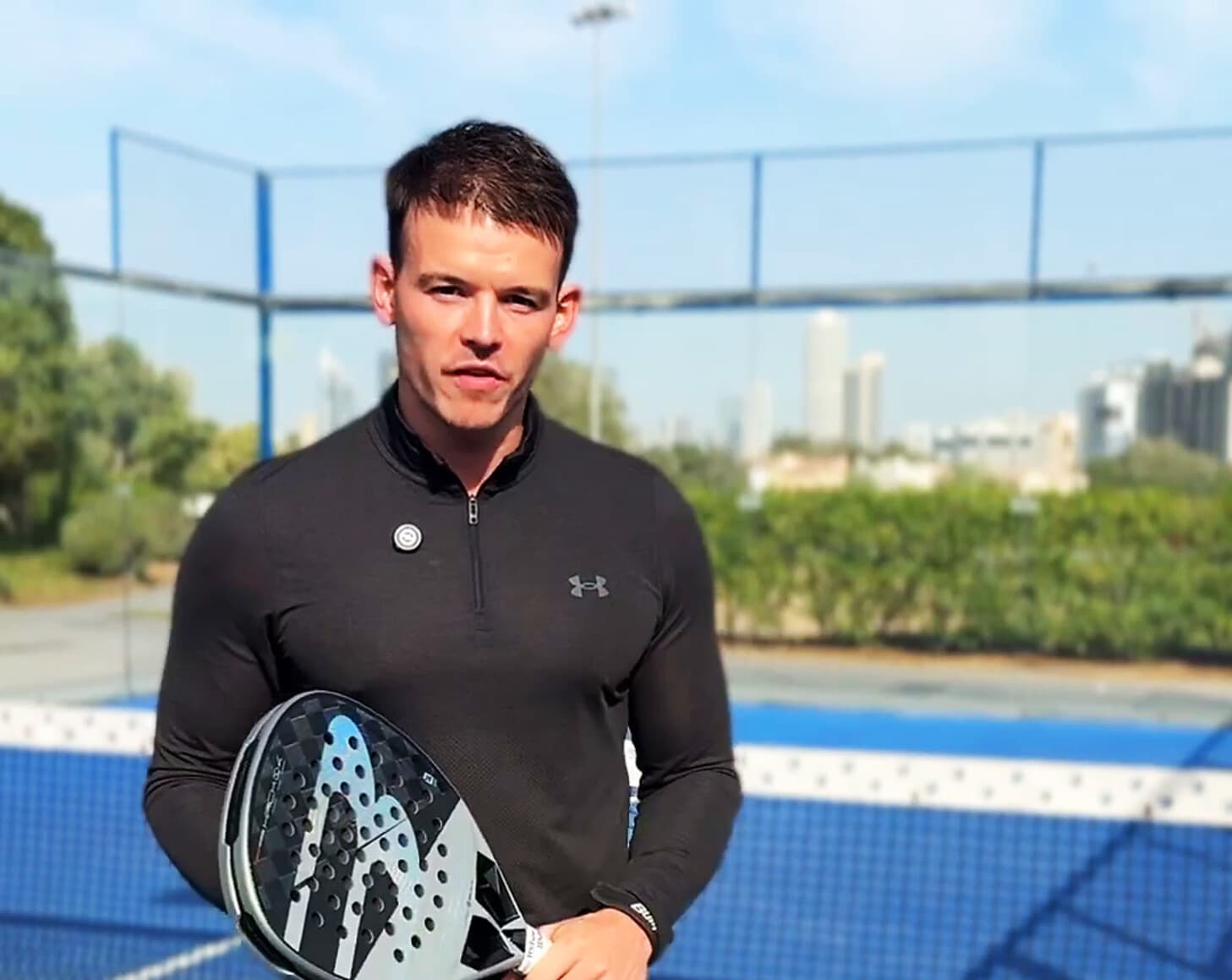 Rory Brown on a padel court